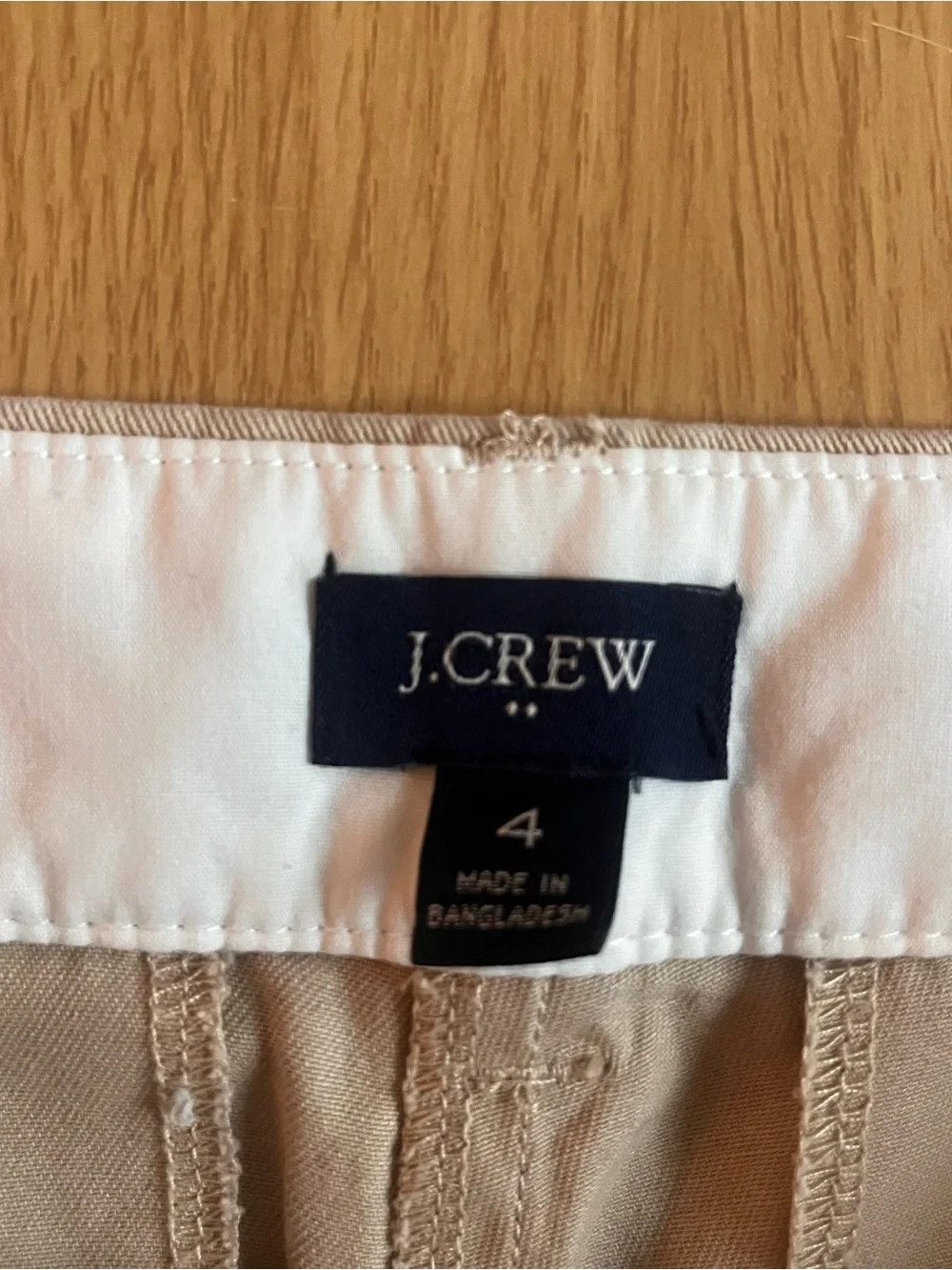 J.Crew Khaki Women’s Chino Shorts Size 4 Cotton Preppy Classic Fit